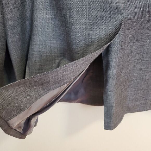 CHAPS Mens Blazer Sport Coat Jacket 46L Wool Gray Two Button SB Office Wedding - Picture 5 of 12